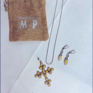 MilkAmber and Silver 925 set